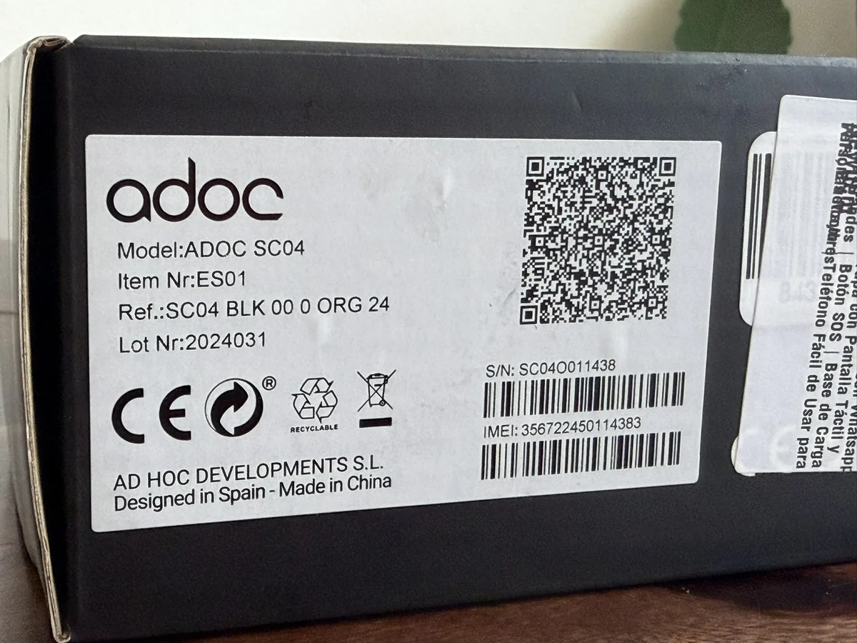 ADOC SC04 seniorský telefón - nový, nepoužitý, komplet balenie – fotka 2 z 5