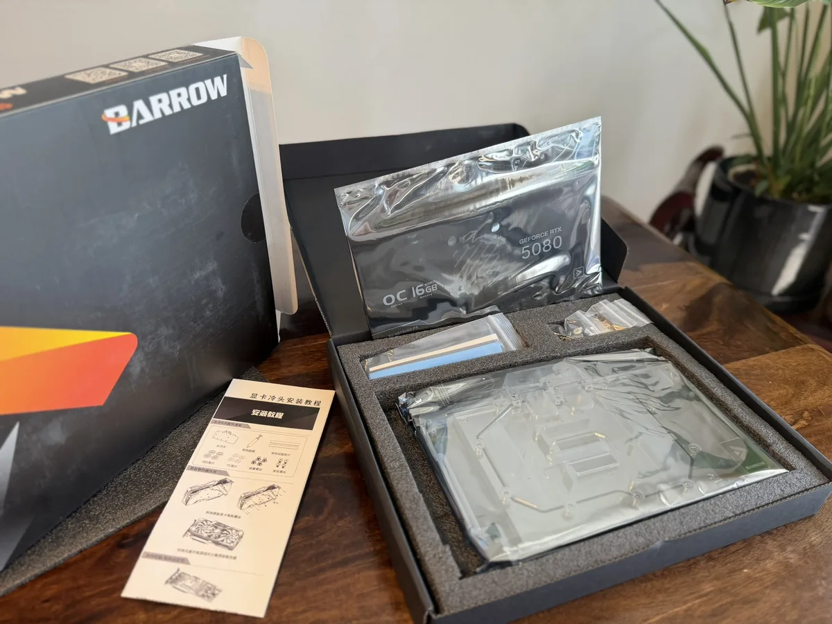 Barrow vodný blok pre ASUS TUF RTX 5080 - nepoužitý – fotka 3 z 4