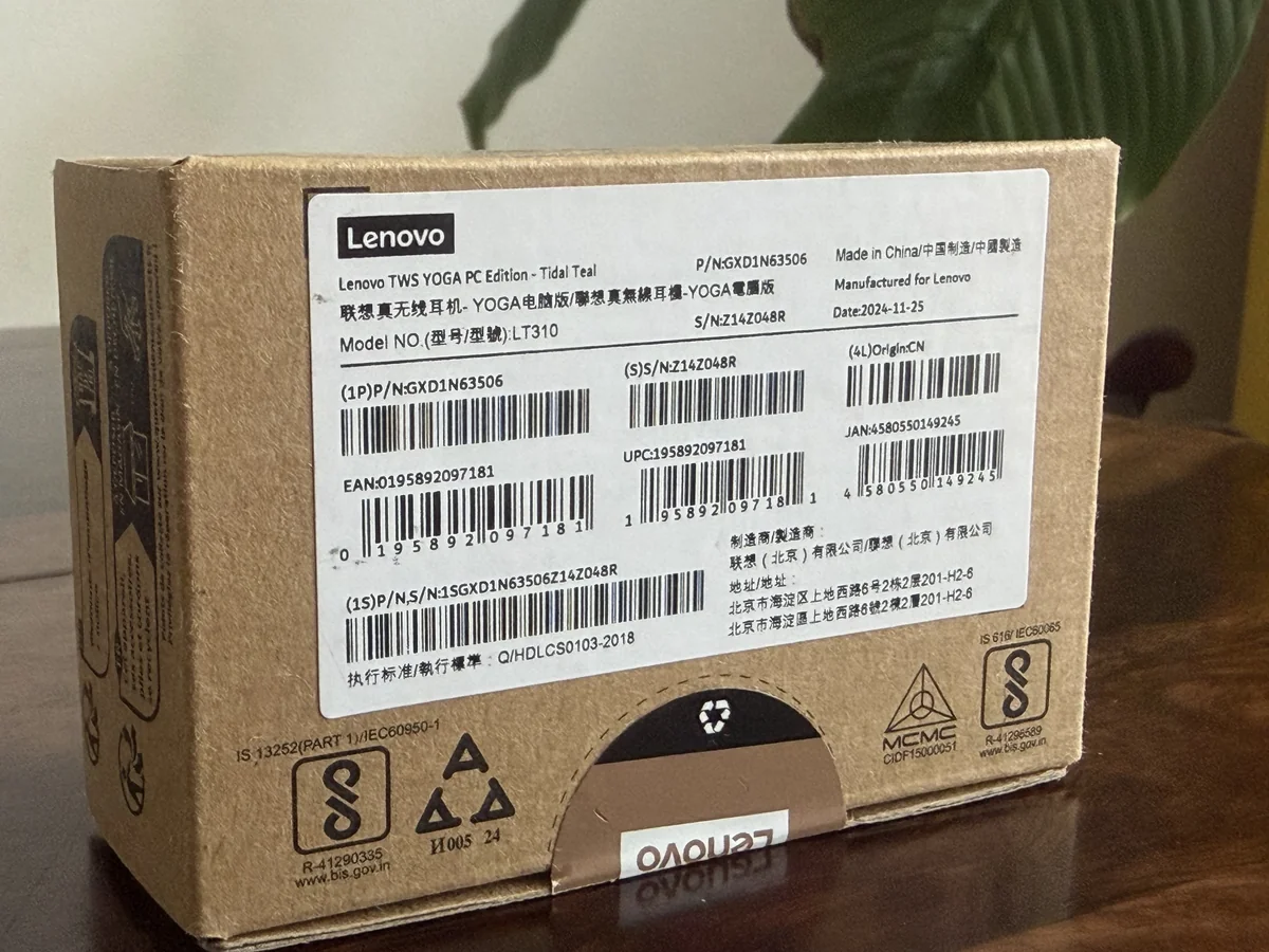 Lenovo TWS YOGA PC Edition Tidal Teal - NOVÉ – fotka 2 z 2