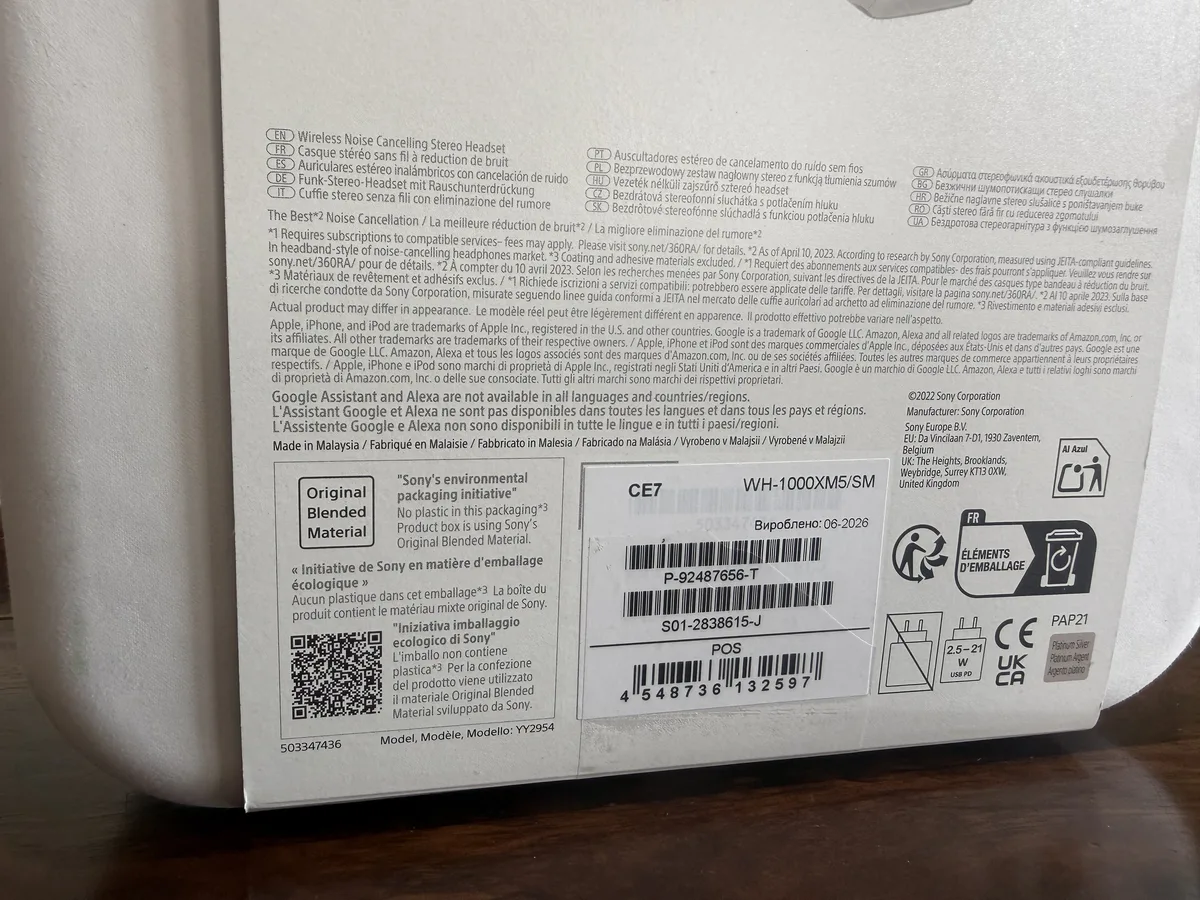 Sony WH-1000XM5 Platinum Silver NOVÉ – fotka 4 z 6