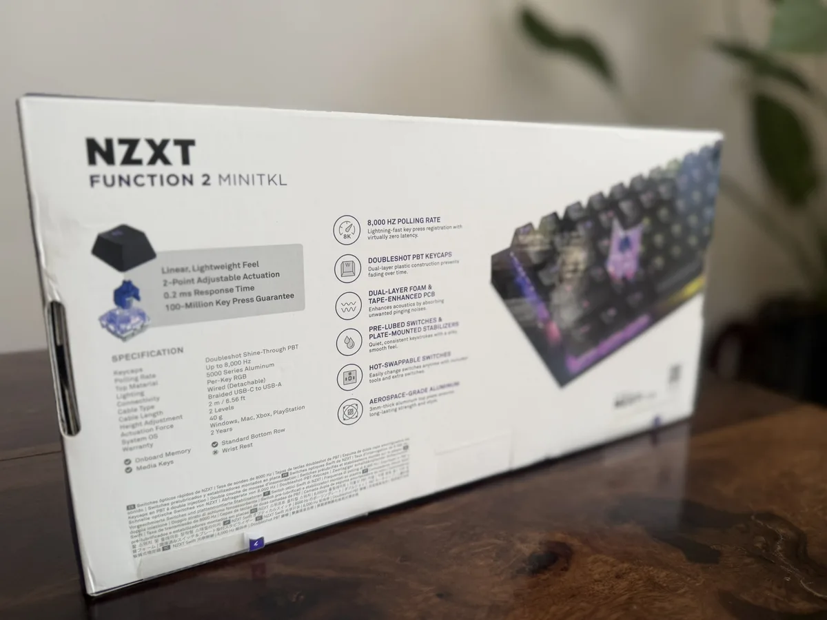 NZXT Function 2 MiniTKL gaming klávesnica NOVÁ – fotka 3 z 3