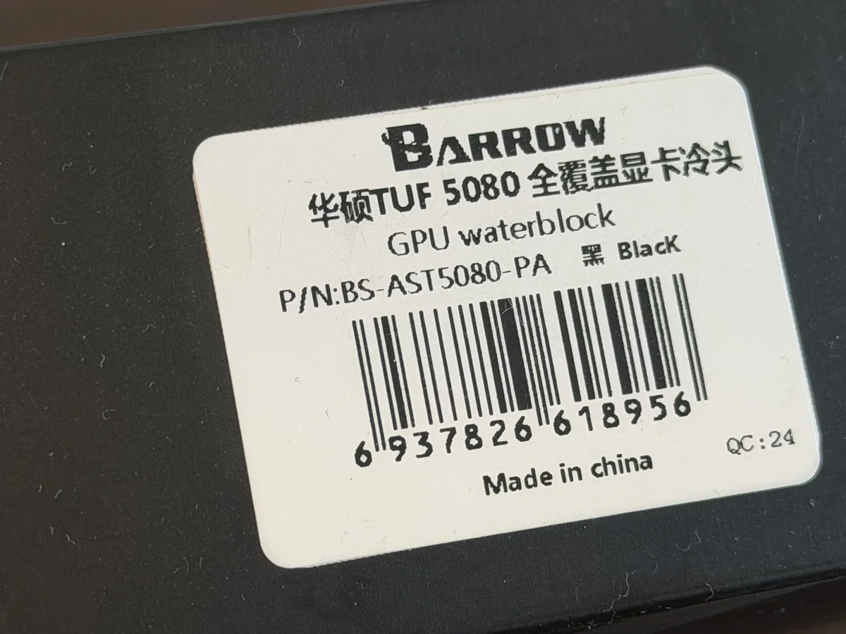 Barrow vodný blok pre ASUS TUF RTX 5080 - nepoužitý – fotka 2 z 4