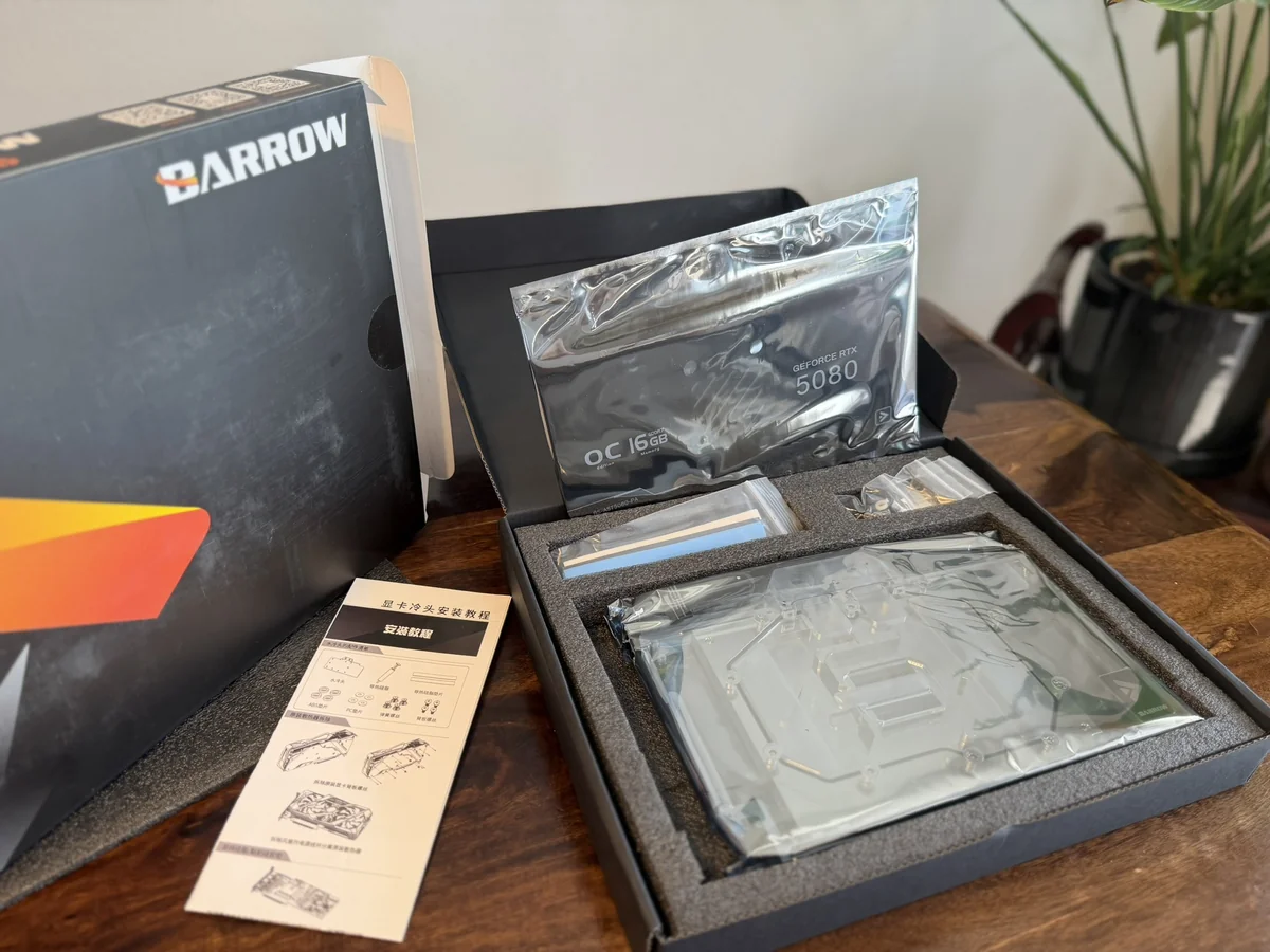 Barrow vodný blok pre ASUS TUF RTX 5080 - nepoužitý – fotka 3 z 4